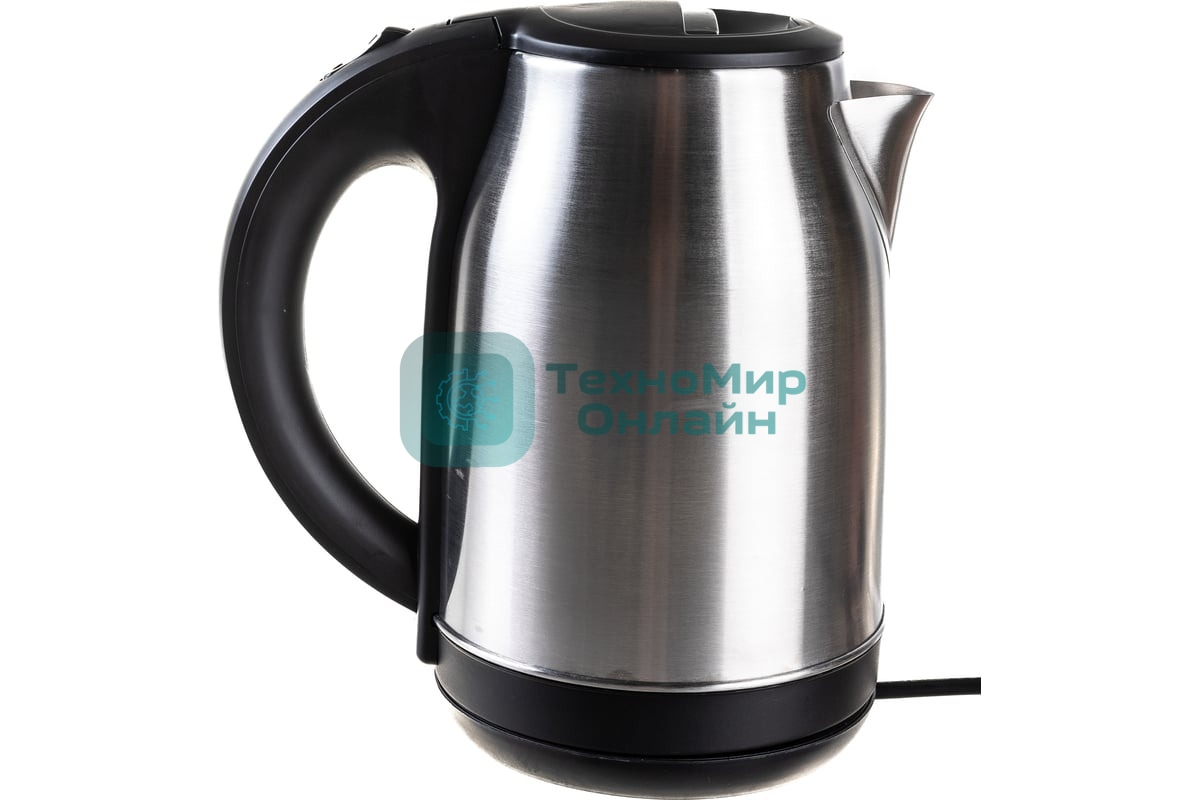Чайник электрический Energy E-201 1.8л, сталь, черный (164126)