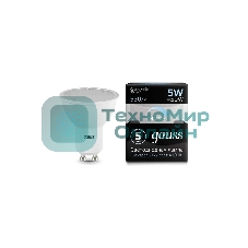 Лампа светодиодная Gauss Led MR16 GU10-dim 5Вт 4100К диммируемая 101506205-D