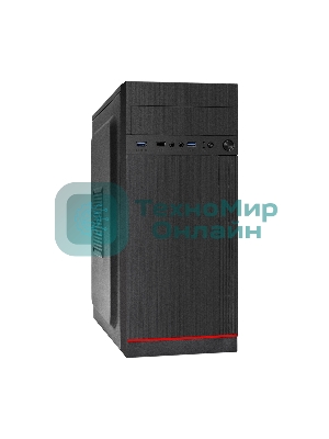 Компьютерный корпус Miditower ExeGate EX290190RUS AA-442U2-AA500 (ATX, AA500 8 см, 1хUSB+2хUSB 3.0, аудио, черный)