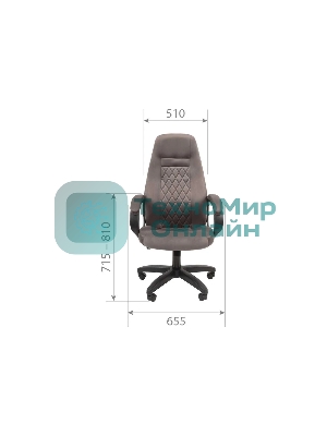 Кресло офисное Chairman Home 951 ткань Т-55 серый