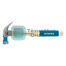 Молоток-гвоздодер Gross AMERICAN HICKORY 450 г, угол 45, магнит, обрезиненная рукоятка