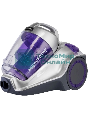 Пылесос Hyundai HYV-C4580 белый/сиреневый, 380/2400 Вт, уборка сухая, пылесборник контейнер 5 л