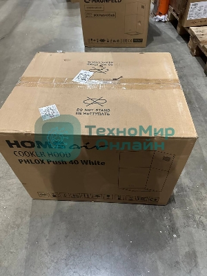 (Витринный образец, поврежденная упаковка) Кухонная вытяжка HOMSair PHLOX Push 40 белый