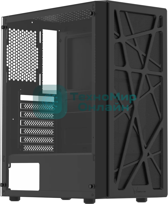 Корпус Formula Mana V2 Black, Midi-Tower, чёрный, без вентиляторов в комплекте