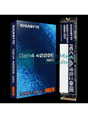 Накопитель SSD Gigabyte 4000E, 1Tb, PCIe 4.0 x4, M.2 2280, NVMe, R/W 4000/3900