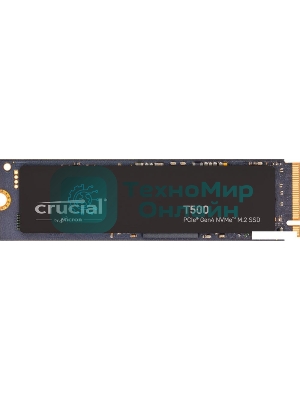 Накопитель SSD Crucial T500, 2Tb, M.2 2280, PCIe 4.0 x4, NVMe, R/W 7400/7000