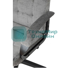 Кресло руководителя Бюрократ CH 002 Fabric Light-19 серый, крестов. пластик