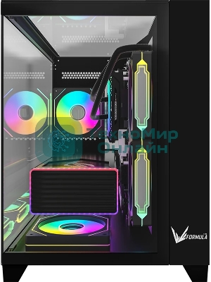 Компьютерный корпус AeroCool/Formula Crystal Z9ML Floe черный без БП mATX 4x120мм 2xUSB 3.0 audio bott PSU