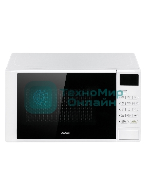 Микроволновая печь BBK 20MWS-728S/W белый/черный, 20 л, 700 Вт, переключатели - сенсор