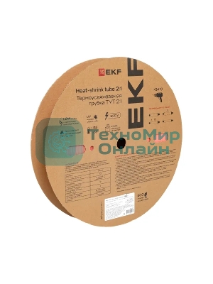 Трубка термоусаживаемая ТУТ нг 40/20 красная рулон EKF PROxima