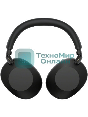 Беспроводные/проводные наушники Sony WH-1000XM6 черный, полноразмерные, Bluetooth + проводной, адаптивное активное шумоподавление, до 40 ч