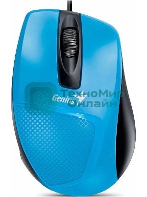 Мышь проводная Genius DX-Mini голубой, 1000 dpi, USB, кнопки - 3