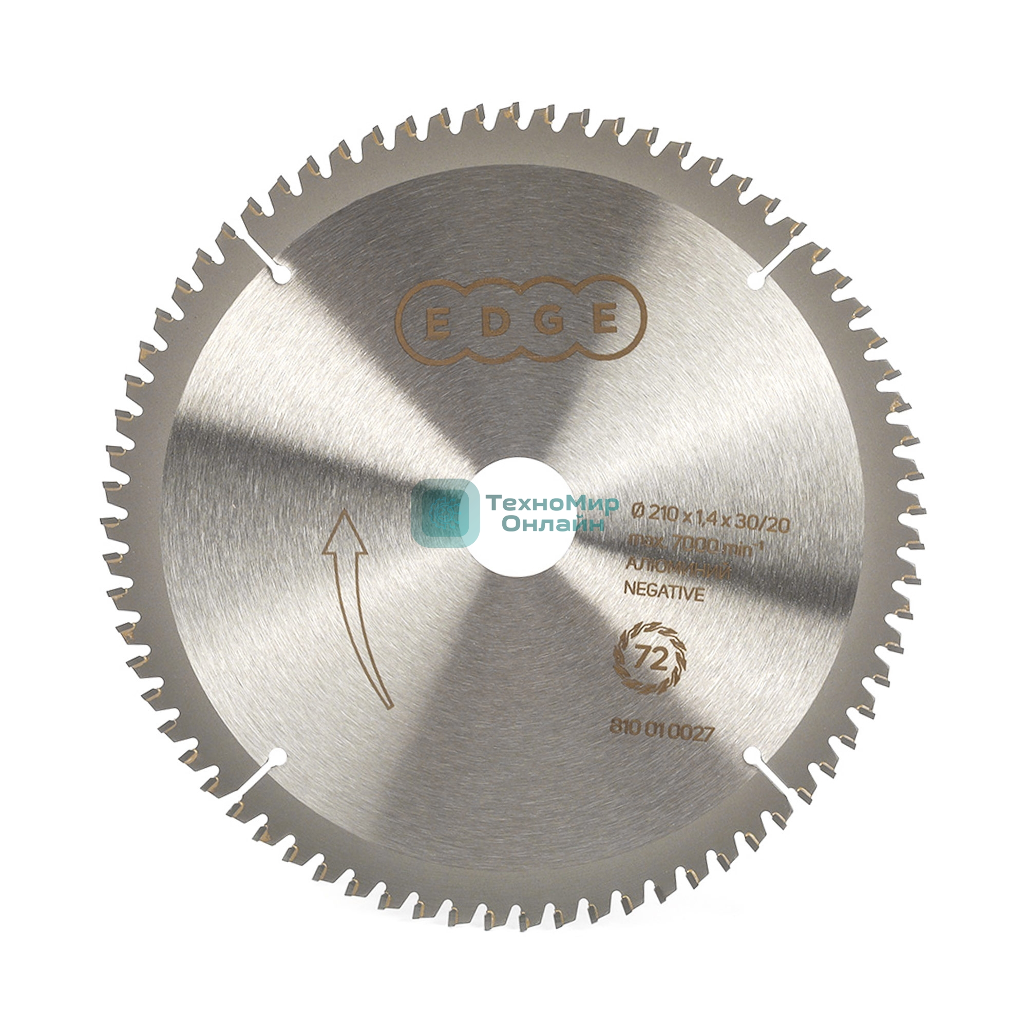 Диск EDGE by PATRIOT пильный по алюминию 210x72x30/20 negative