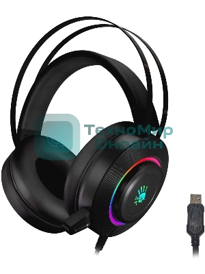 Гарнитура Bloody G521 чёрный, проводная, USB