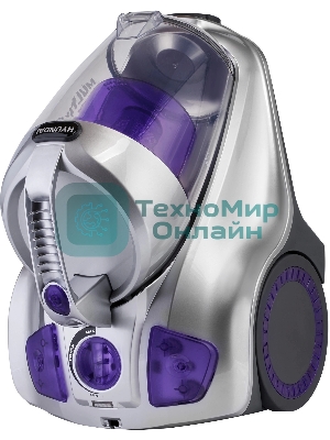 Пылесос Hyundai HYV-C4580 белый/сиреневый, 380/2400 Вт, уборка сухая, пылесборник контейнер 5 л