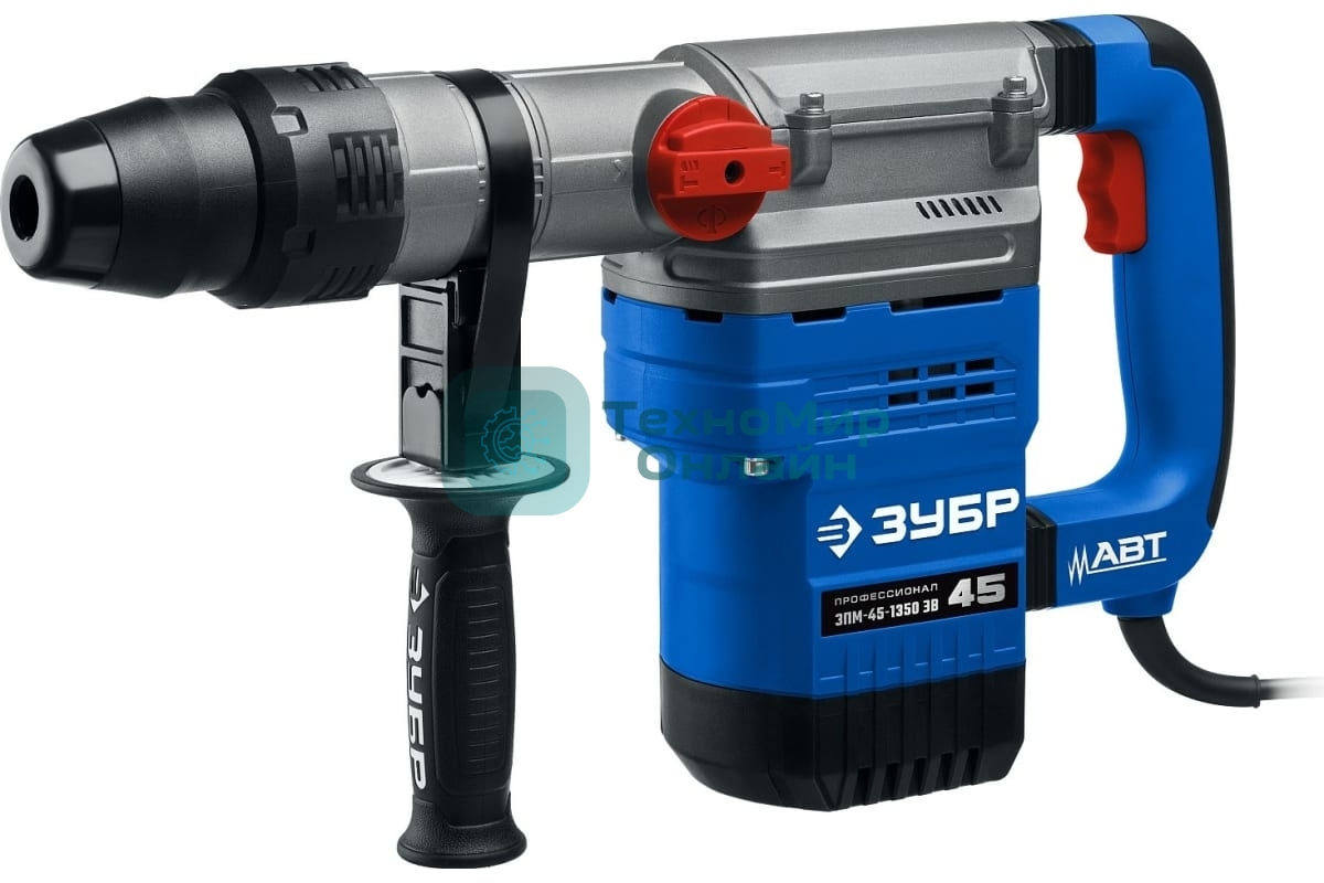 Перфоратор Зубр 1350 Вт, 45 мм, SDS Max, серия Профессионал