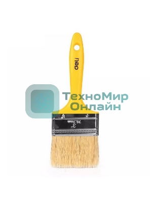 Кисть малярная с пластиковой ручкой Deli DL509113 75 мм, натуральная щетина