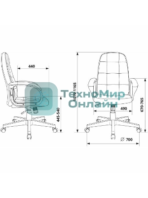 Кресло руководителя Бюрократ CH 002 Fabric Light-19 серый, крестов. пластик