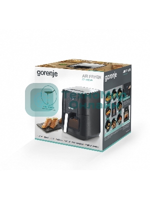 Аэрогриль Gorenje AF1350DWB черный, 1350 Вт, 5.4 л, сенсор, 8 программ