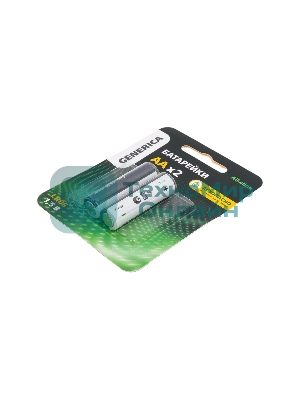 Батарейка щелочная Alkaline LR06/AA (2шт/блистер) GENERICA