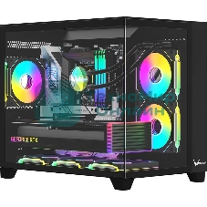 Компьютерный корпус AeroCool/Formula Crystal Z9ML Floe черный без БП mATX 4x120мм 2xUSB 3.0 audio bott PSU