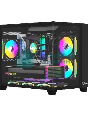 Компьютерный корпус AeroCool/Formula Crystal Z9ML Floe черный без БП mATX 4x120мм 2xUSB 3.0 audio bott PSU
