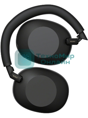 Беспроводные/проводные наушники Sony WH-1000XM6 черный, полноразмерные, Bluetooth + проводной, адаптивное активное шумоподавление, до 40 ч