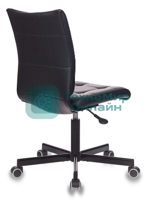 Кресло Бюрократ CH-330M/BLACK черный, экокожа, 120 кг, механизм качания, без подлокотников