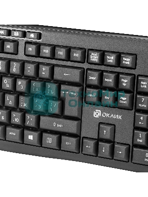 Комплект клавиатура+мышь Oklick 225M беспроводной, USB, 1200 DPI, чёрный