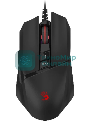 Мышь проводная A4Tech Bloody W65 Max Mini черный, 12000 dpi, USB, кнопки - 9