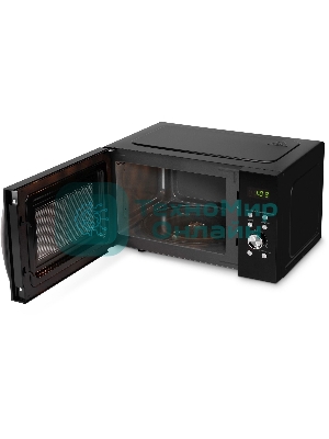 Микроволновая печь Hyundai HYM-D2078 черный/серебристый, 23 л, 800 Вт, переключатели - кнопки, поворотный механизм