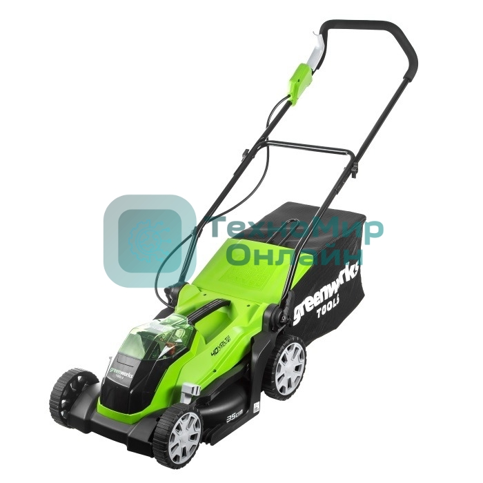 Газонокосилка аккум.GREENWORKS 2501907UA40В 35 см (в компл. 1 аккум 40В 2 А/ч + ЗУ)