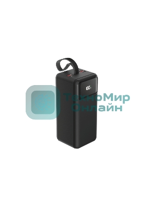 Портативный аккумулятор OLMIO M-50, 50000mAh, 22.5W, QuickCharge3.0/PowerDelivery, LCD, фонарик, черный