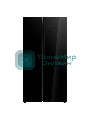 Холодильник Korting KNFS 91797 GN черный двухкамерный 335/175л морозилка сбоку, No Frost, Side by Side