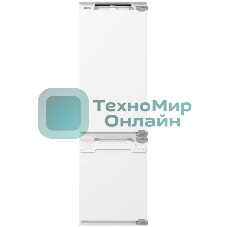 Встраиваемый холодильник Gorenje NRKI517142, полезный объем 243 л, электронное управление, цифровой дисплей, автоматическое размораживание No Frost, быстрое замораживание, интенсивное охлаждение, зона свежести с контролем влажности, слайдерное крепление, энергоэффективность А+