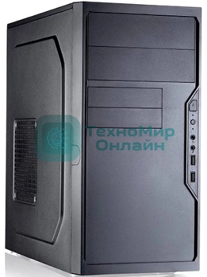 Корпус Foxline FL-733R-450W, Mini-Tower, чёрный, БП 450 Вт