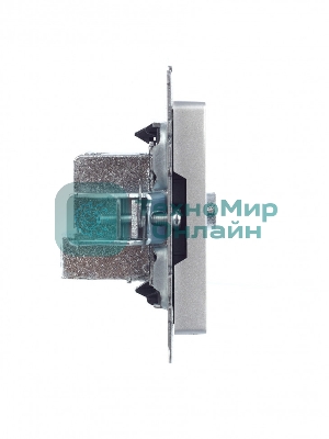 Розетка телевизионная проходная IEK BRITE РТВ10-0-БрА алюминий