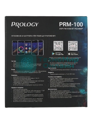 Автомагнитола Prology PRM-100, 1 DIN, Bluetooth, USB Type-A, AUX, пульт ДУ