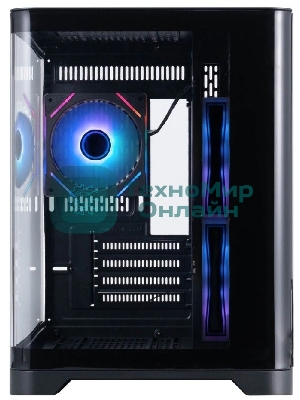 Компьютерный корпус 1STPLAYER UVIEW UV5 ARGB черный mATX 3x120мм ARGB fans UV5-BK-2FC7R-1FC7