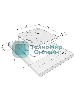 Газовая варочная панель Krona ALBERO 45 BL