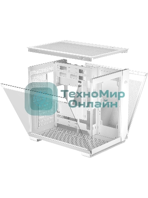 Компьютерный корпус без блока питания Case PCCooler C3T500 ARGB WH, Midi-Tower, TG, 6x120мм ARGB, 1xUSB-C 3.1 + 2xUSB-A 3.0, ATX, mATX, mITX белый