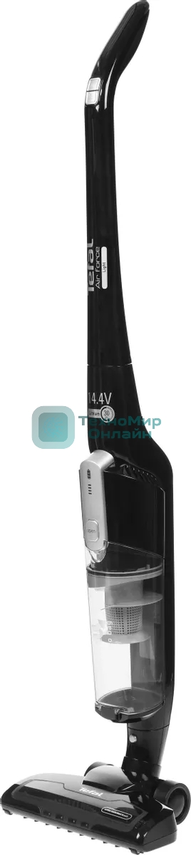 Пылесос вертикальный Tefal TY6545RH черный, питание от аккумулятора, уборка сухая, пылесборник 0.65 л