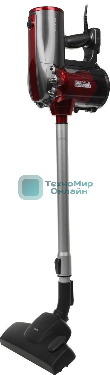 Пылесос вертикальный Centek CT-2561 красный/черный, питание от сети, 150 Вт, уборка сухая, пылесборник 0.5 л