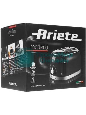 Тостер Ariete Moderna 149/12 черный, 800 Вт, 2 слота