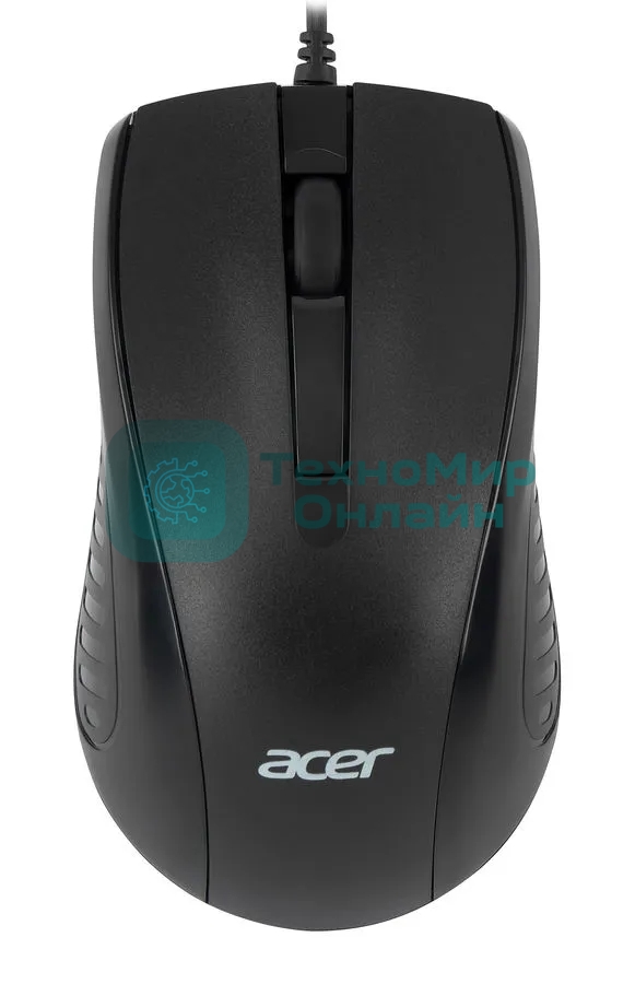 Мышь проводная Acer OMW136 черный, 1200 dpi, USB, кнопки - 3