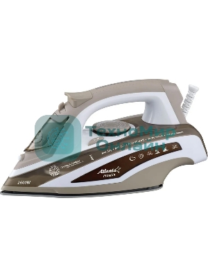 Утюг Atlanta ATH-5573 коричневый/белый, 2600 Вт, 38 г/мин, 132 г/мин, 400 мл