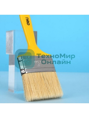Кисть малярная с пластиковой ручкой Deli DL509113 75 мм, натуральная щетина