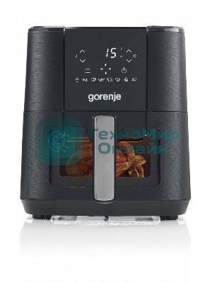 Аэрогриль Gorenje AF1350DWB черный, 1350 Вт, 5.4 л, сенсор, 8 программ