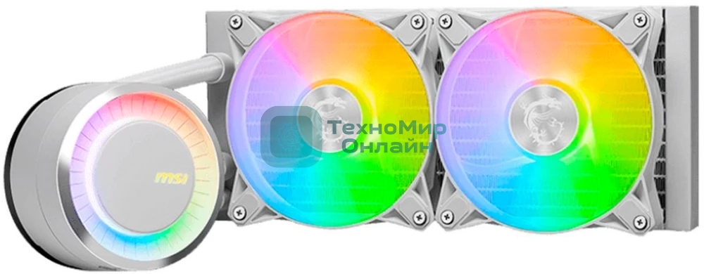 Система жидкостного охлаждения MSI MAG CORELIQUID E240 белый 120мм алюминий+медь 1800rpm 32.5db 4-pin 310W