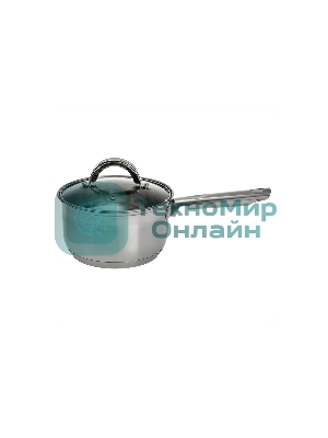 Ковш WEBBER BE-127/2 2,1 л со стеклянной крышкой, 16х9,5 см, нержавеющая сталь